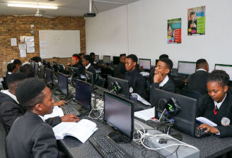 Grade 8 to 12 classroom at Ashbury College, Fairleads Benoni
