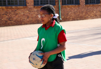 Ashbury Preparatory learners playing netball, Benoni